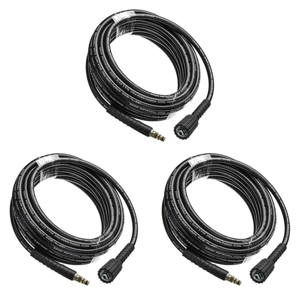 

6m Plastic Washing Machine Hose High Pressure Car Washing Pipe Water Heater Hose for K2 K3 K4 K5 Car Cleaning Washer (Black)