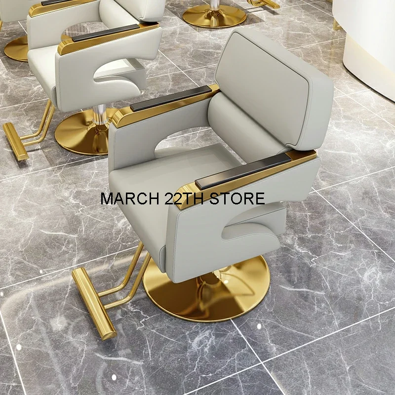 

Hidraulic Retro Gold Barber Chair Luxury Personalized Professional Swivel Salon Chair Free Shipping Cadeira Salon Furniture