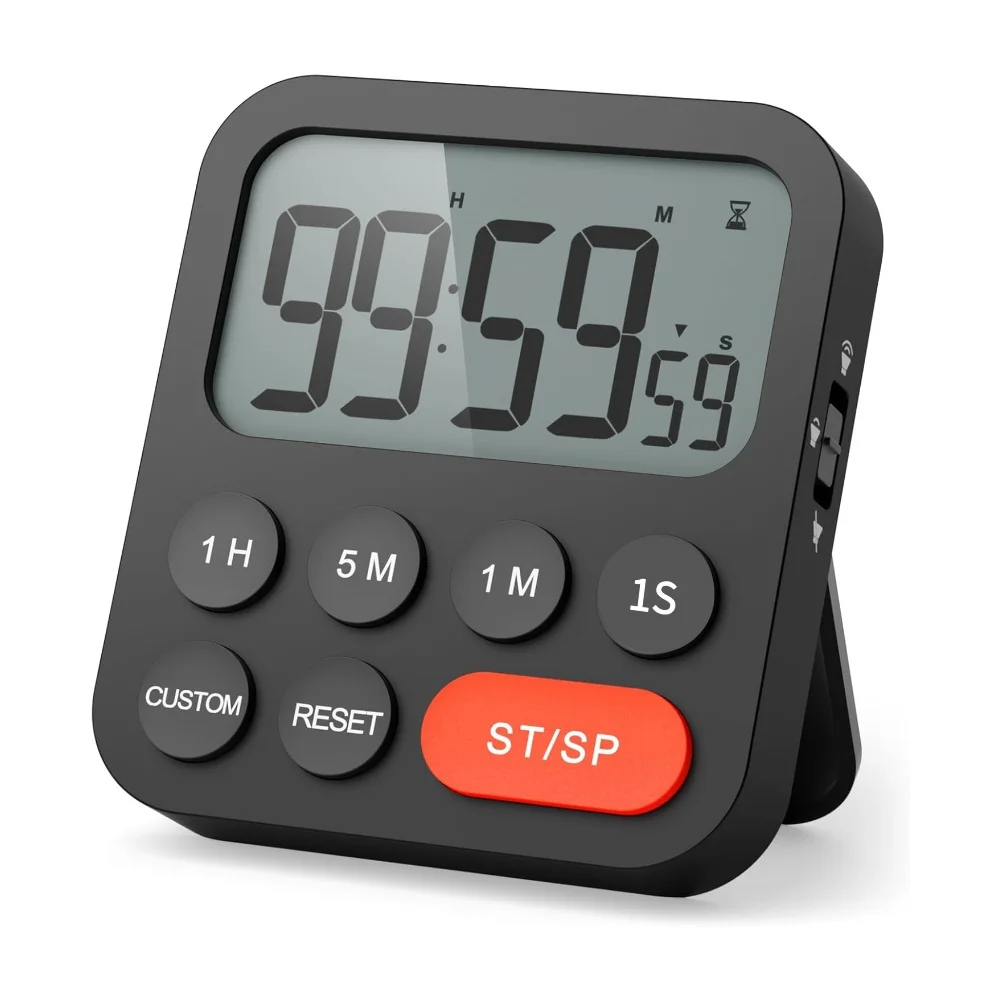 Temporizzatore da cucina digitale per 99 minuti di cottura Conto alla rovescia con strumento magnetico Temporizzazione timer digitale da cucina con sveglia