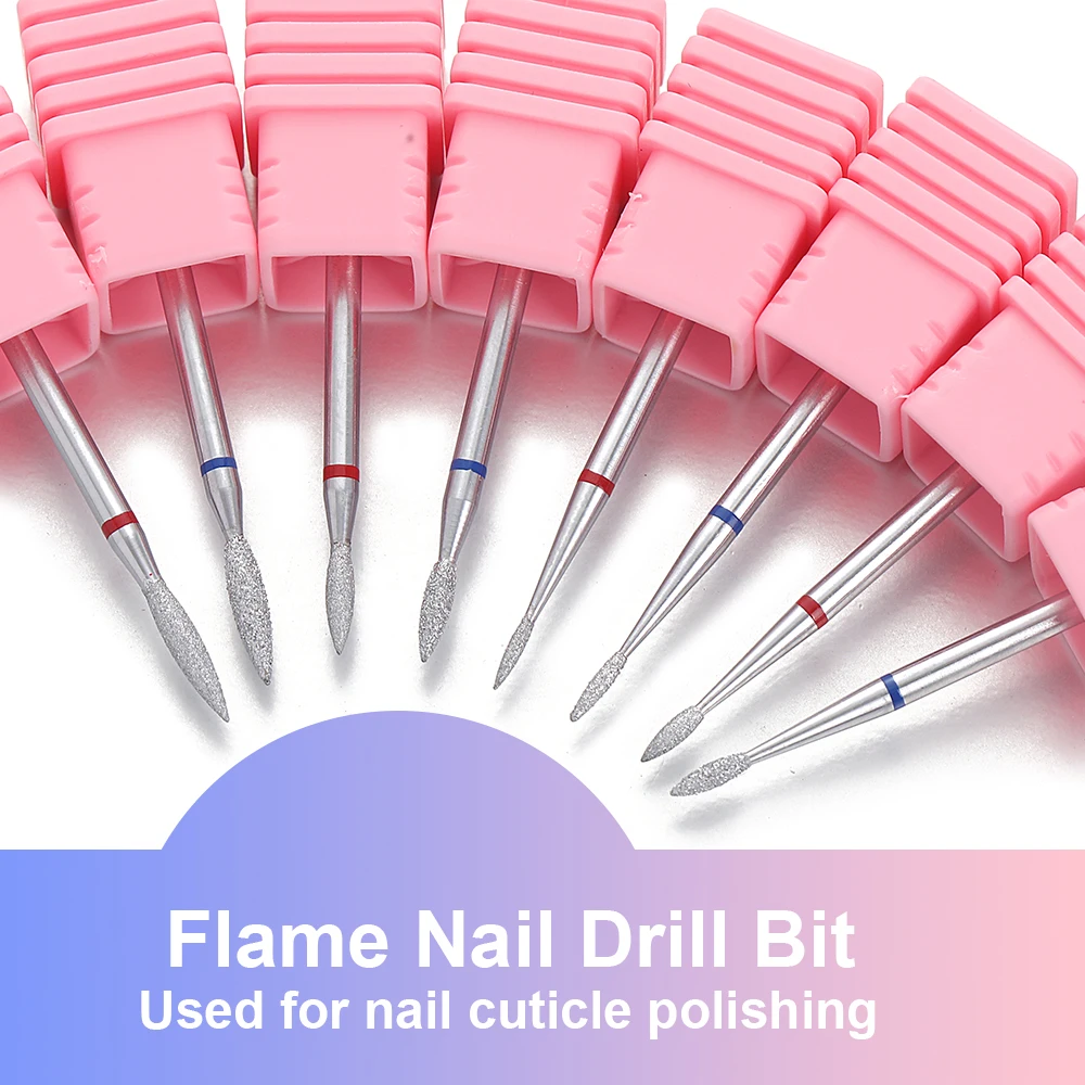 큐티클 제거용 불꽃 모양 다이아몬드 네일 드릴 비트 ? 매니큐어 페디큐어 프로..