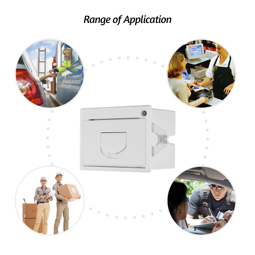 Description Picture 6 of itemGOOJPRT QR204 58mm Embedded Printer RS232 / TTL USB Interface Receipt Thermal Printer Panel ESC/POS