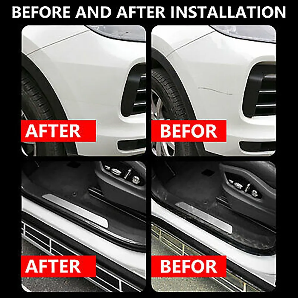 

Durable Useful Sill Scuff Cover Transparent Accessories Protector Sticker Acrylic Material Anti Scratch Bumper