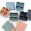 Food Grade Soft Silicone Square Ice Tray Mold Newborn Feeding Bowl Solid Color Fresh Food Container Children's Tableware 2