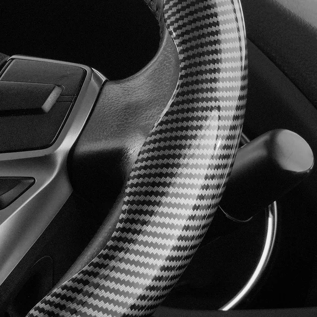 Coprivolante In Fibra Carbonio Antiscivolo - Universale Per Auto, SUV E Camion, Design Segmentato Nero - Foto 5