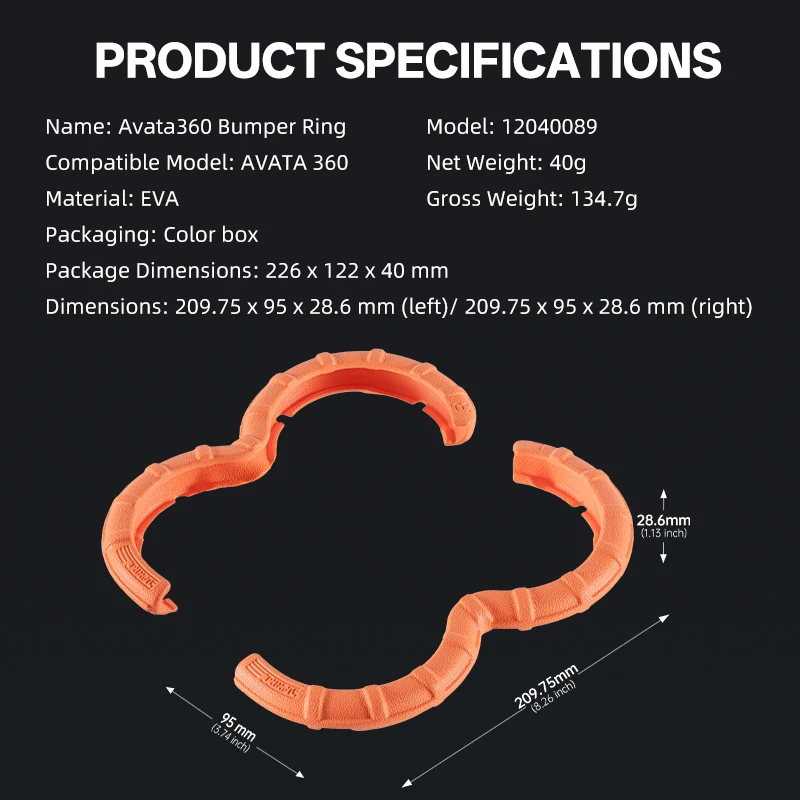 Anneau anti-collision STARTRC EVA pour DJI Avata 360 - Protection hélices