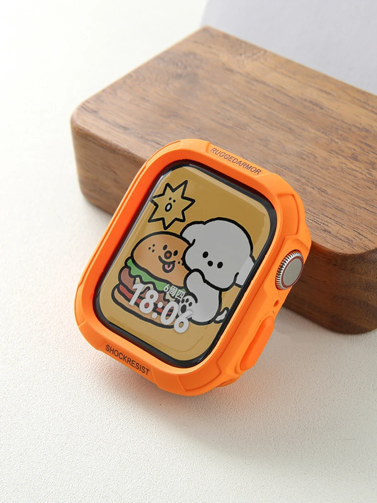 Stylish Letter Armor Shockproof Watch Case - Premium Anti-Fall Protection Cover