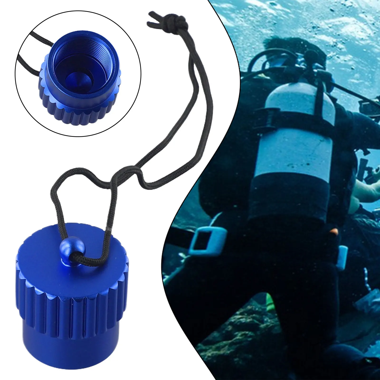 Scuba Diving Tank Valve Cover 1pc Scuba Diving DIN Tank Valve Threaded Cover