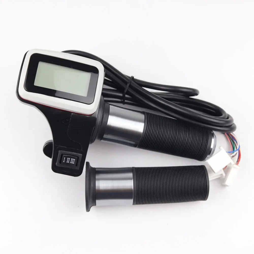 

60V LED Digital Meter Electric Motorcycles Throttle Grip Handlebar with Power Switch LED Display Accessories