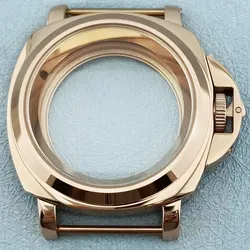 Premium 40mm Sapphire 10ATM Waterproof Stainless Steel Watch Case with Handle (Rose gold)