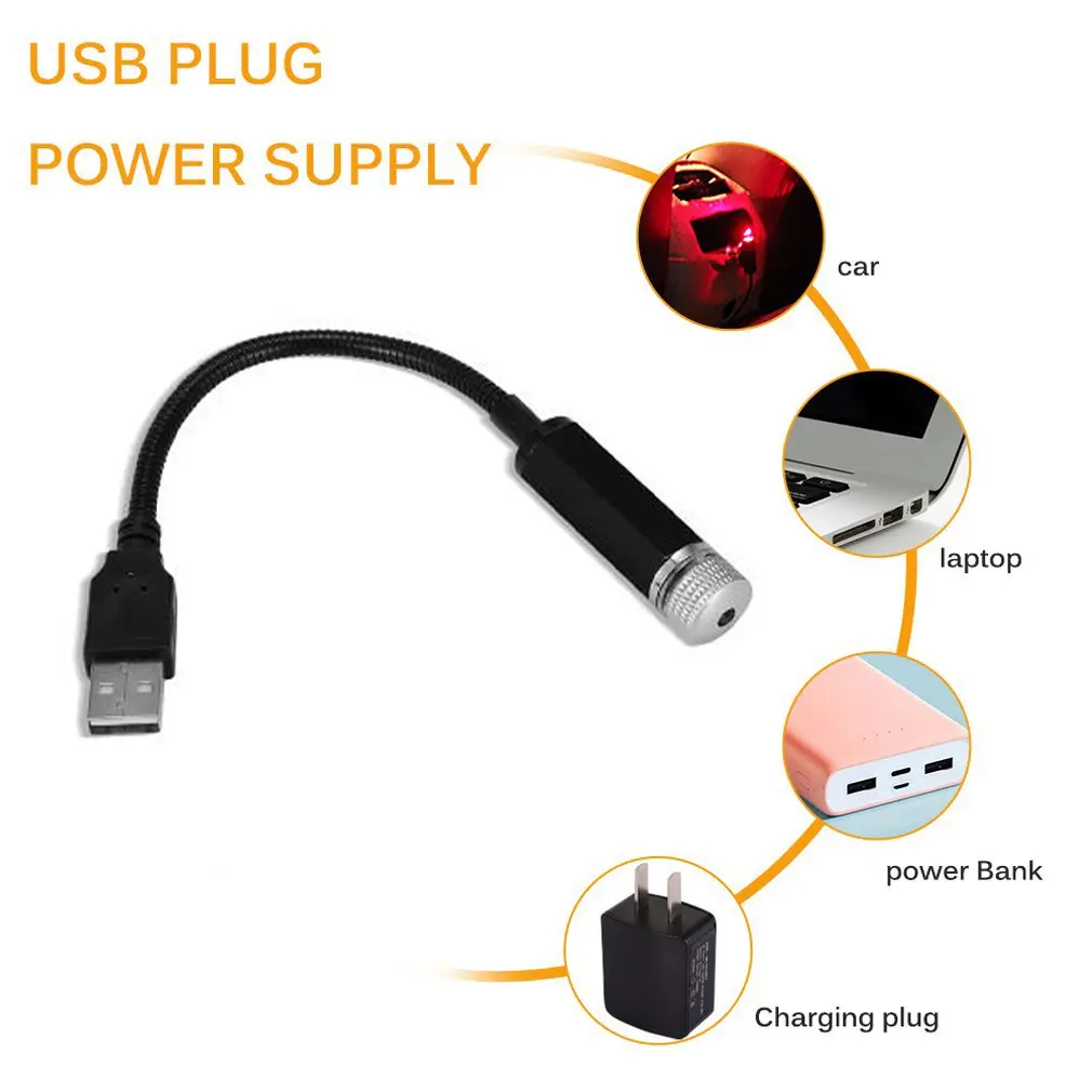 

Хит продаж, миниатюрные Светодиодные ночные светильники на крышу автомобиля, проектор для интерьера, атмосферный Галактический светильник, декоративный светильник с USB-разъемом, быстрая доставка