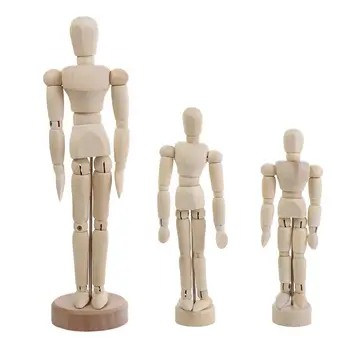 Disegno Schizzo maschile Disegna modelli artistici Decorazioni per la casa Schizzo Forniture Ornamenti Figura Modello Action Toy Figure Manichino Giocattolo di legno