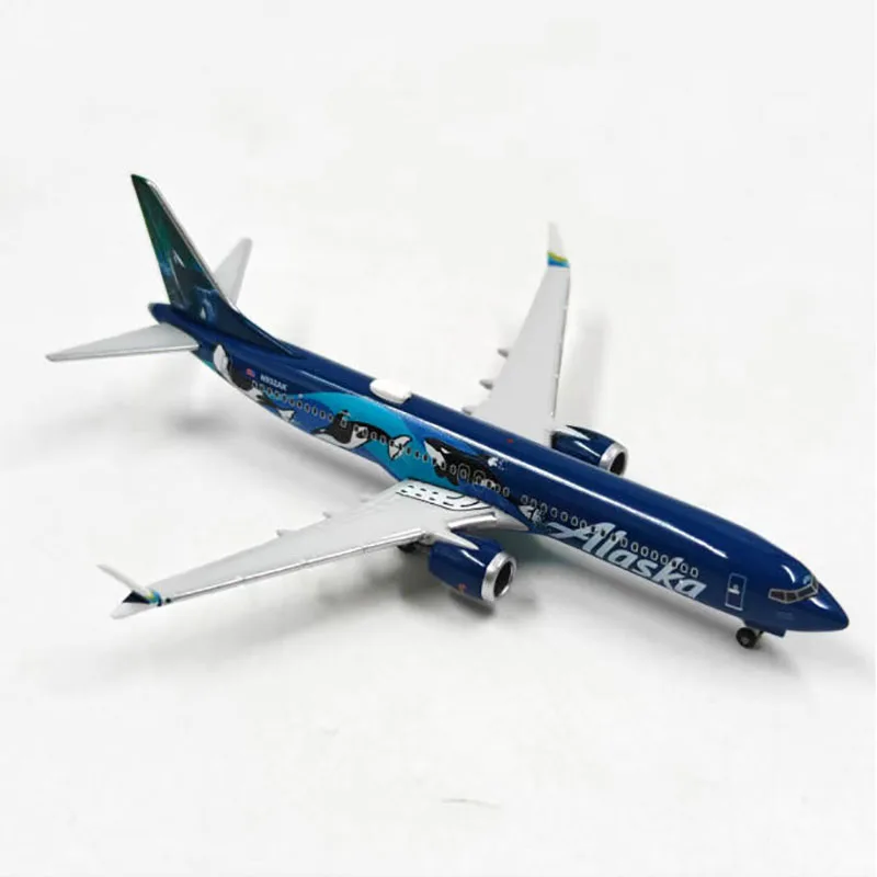 Herpa 다이캐스트 1:500 스케일 알래스카 항공 B737 Max9 항공기 시뮬레이션 합금 완제품 기념품 취미 컬렉션 장난감 선물