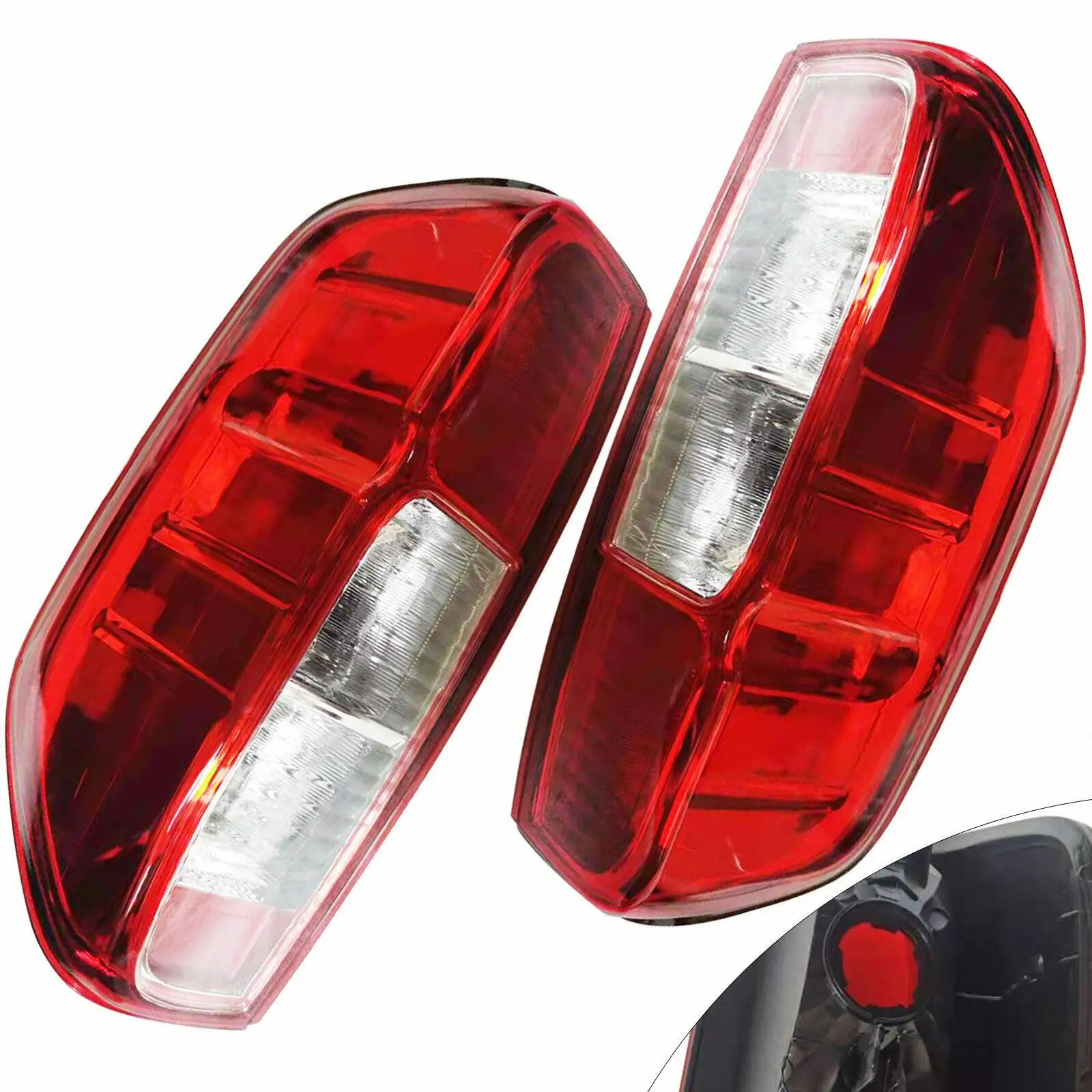 Pair Left & Right Rear Brake Lamps Tail Lights Taillamps for Nissan Frontier 2005-2015 Red Lens tail light for honda crv cr v 2015 2016 2 4l left driver side brake stop rear lamp 33550t1wa01 ho2800186