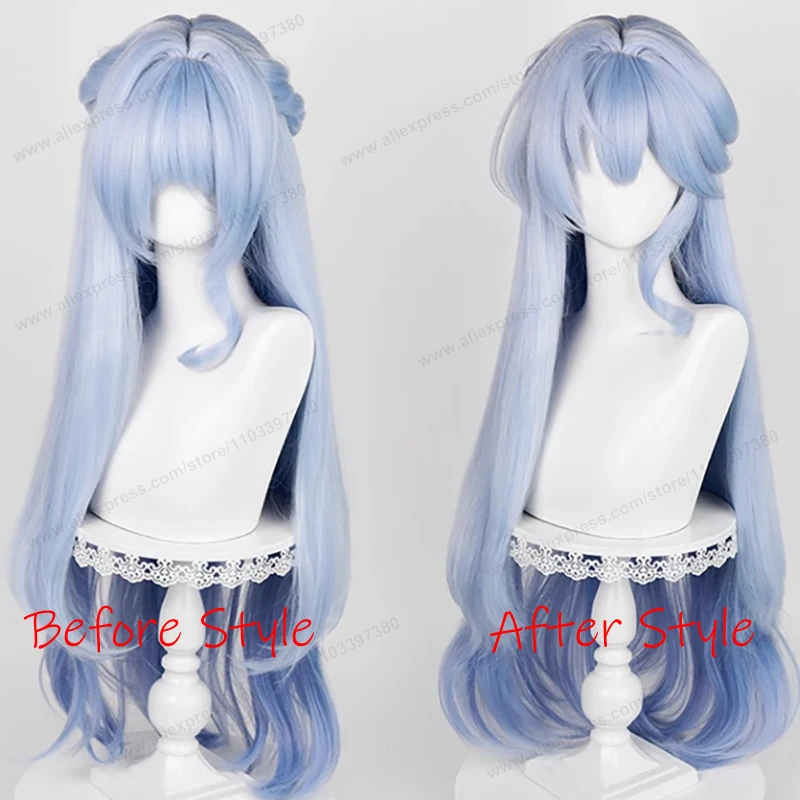 Robin Cosplay Wig 96cm Long Blue Gradient Women Hair HSR Heat