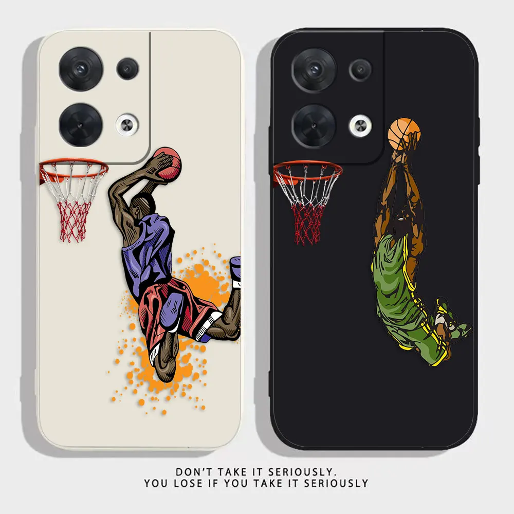 Leaps Dunks Cestini Custodia Per Telefono Per Oppo Reno 10 8 8T 7 6 5 4 3 4G 5G Pro Plus Custodia Per Liquidi Antiurto Semplice A Colori Funda Shell