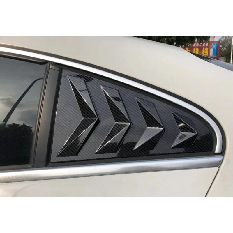 Quarter Side Window Louver Scoop Cover Vent Carbon Surface Spoiler Decorative Accessories for VW ARTEON Passat CC 2009-car accessories double sided adhesive spoiler