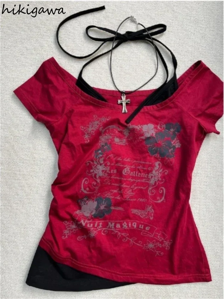 トップス 00s fake layered cotton tee y2k archive 61gwp9DGj0L._UY350_.jpg