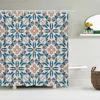 Bohemian 3D Shower Curtain, Indian Mandala Flower Green Blue Chic Color Modern Pattern Bathroom Fabric Home Decor Shower Curtain 2