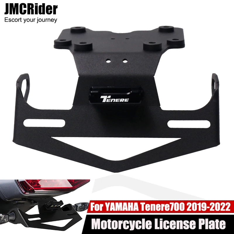 CNC Aluminum New For Yamaha Tenere 700 2019 2020-2022 Motorcycle Rear License Plate Holder Bracket Tail Tidy Fender Eliminator motorcycle accessories led rear license plate holder tail tidy fender eliminator for honda crf 300l 2021 2023 crf 300l rally