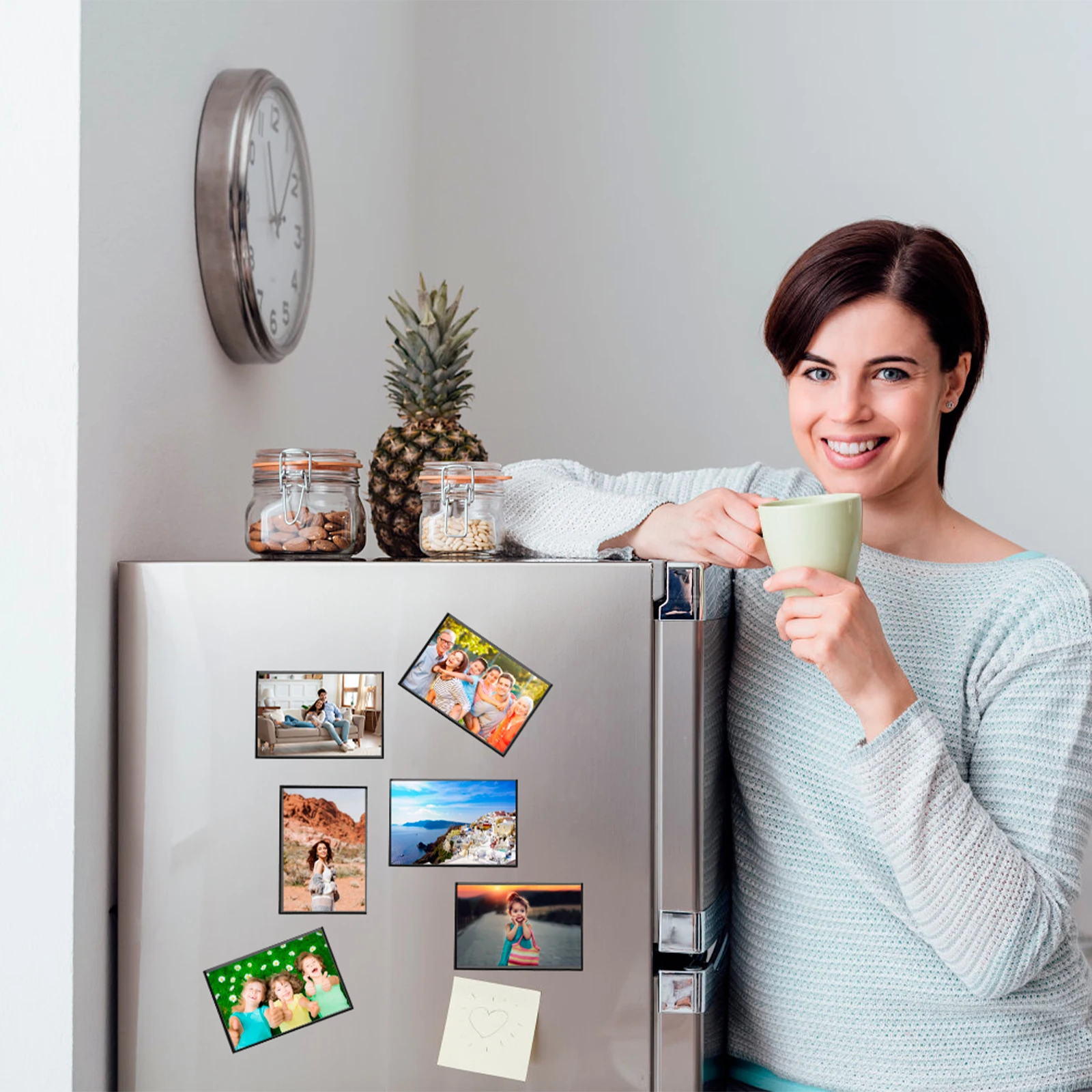 10Pcs Magnetic Picture Frames Photo Magnets Pocket Reusable Magnetic Sign Holder Clear PVC Photo Frame Frigerator photo frame