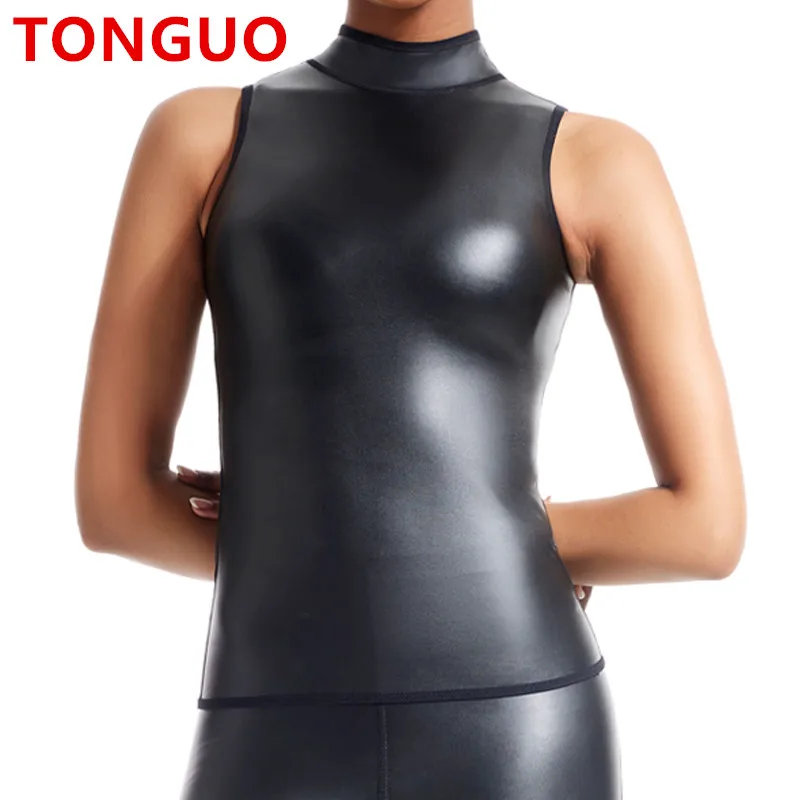 Tongguo Women Faux Leather Sleeveless Vest Tank Tops Lady Motorcycle Leather Shirts Girl Sexy Pu Leather.jpg Tongguo Women Faux Leather Sleeveless Vest Tank Tops Lady Motorcycle Leather Shirts Girl Sexy Pu Leather.jpg