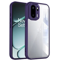 Transparent Shockproof TPU Phone Case with Bumper Protection for OnePlus Nord 2T (Purple)