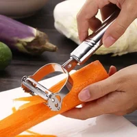 สแตนเลสสตีล Multi-Function ผัก Peeler แตงกวาแครอทเครื่องตัดผลไม้ Julienne Peeler เครื่องขูดมันฝรั่งเครื่องตัด Gadget ครัว 3