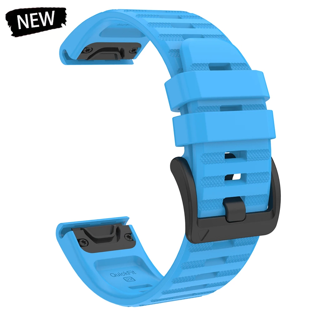 Premium Silicone Sports Strap - QuickFit 22/26mm Watch Band Replacement