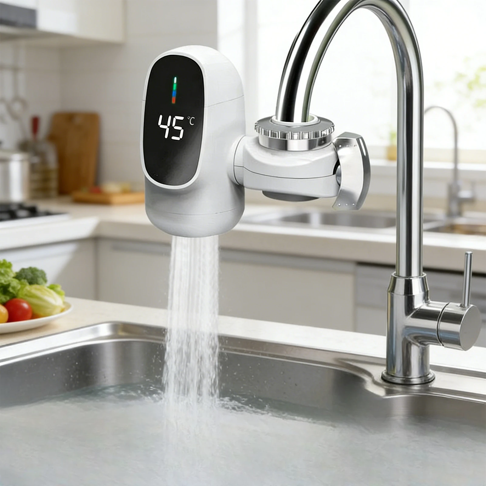 110V Instant Electric Hot Water Faucet Energy Saving Hot Cold Mixer Fast Heating Electric Heater Faucet for Kitchen Bathroom 4