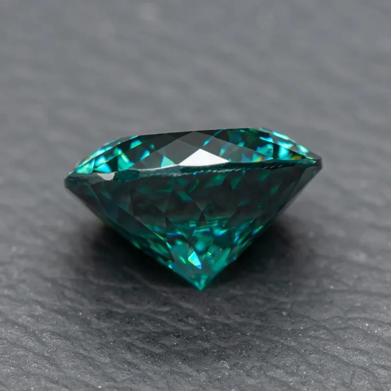 Loose moissanite gemstones jewelry materials Moissanite Stones 100 Faces Cut Emerald Green Primary Colours Round Shape with GRA Certificate DIY Jewelry Making Materials