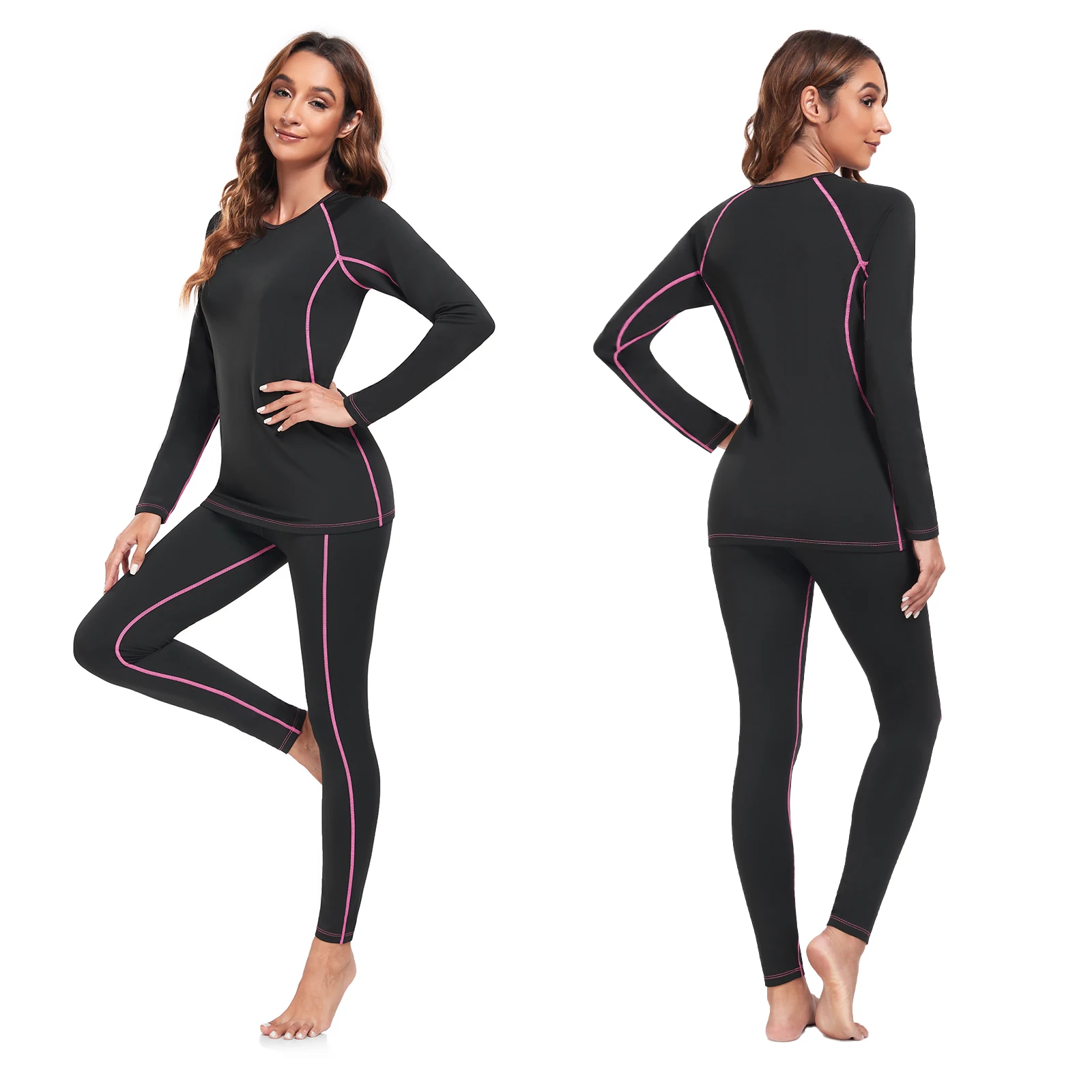 SIMIYA Thermal Underwear Set for Women Ultra Soft Fleece Lined Long Johns  Base Layer Set Top Bottom : : Clothing, Shoes & Accessories