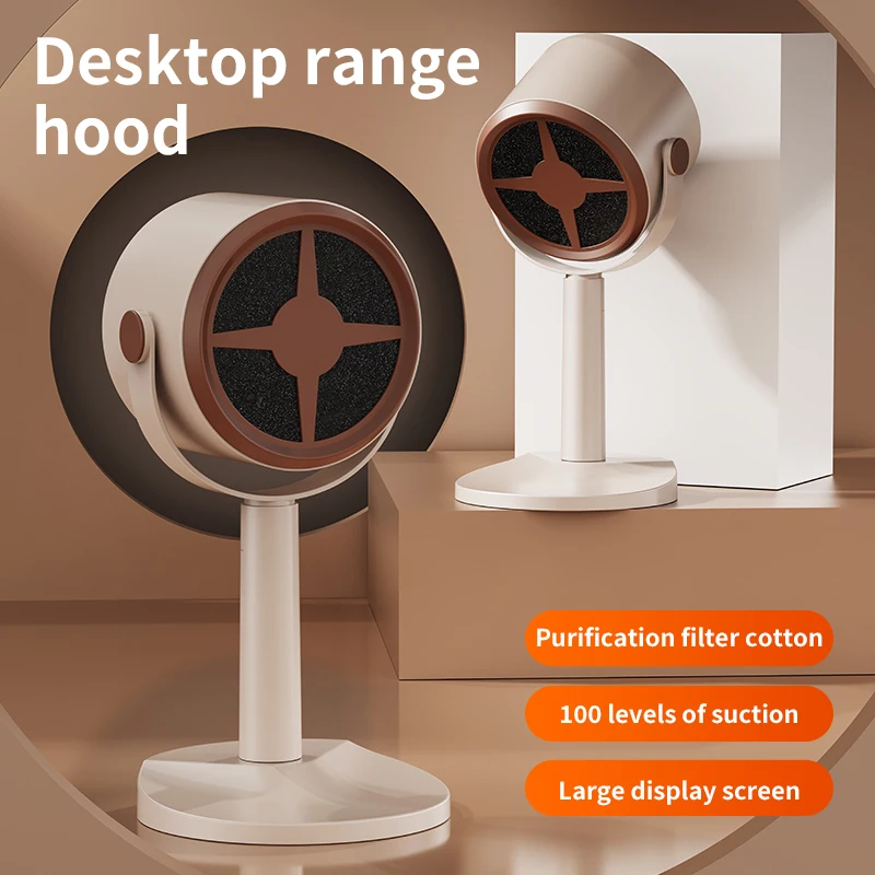 Electric Desktop Range Hood USB Adjustable Angle Portable Mini High Suction Power Exhaust Fan for BBQ Hot Pot Kitchen Appliance 1