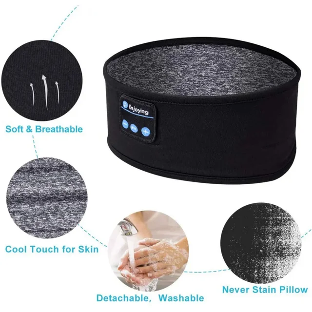 2025 Bluetooth Sports Sleeping Headband Earphones 5