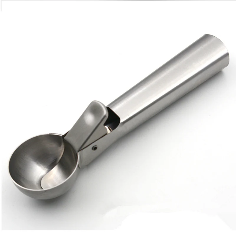 Stainless Steel Ice Cream Scoop Spoon Dough Meat Balls Easy Trigger Stacks Yogurt Buffet Cookie Rice Dishes Vegetable Purees