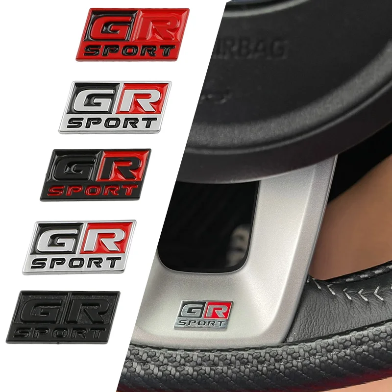 Car GR Sport Steering Wheel Interior Logo Badge Emblem Decals Sticker For Toyota 86 CHR SUPRA
