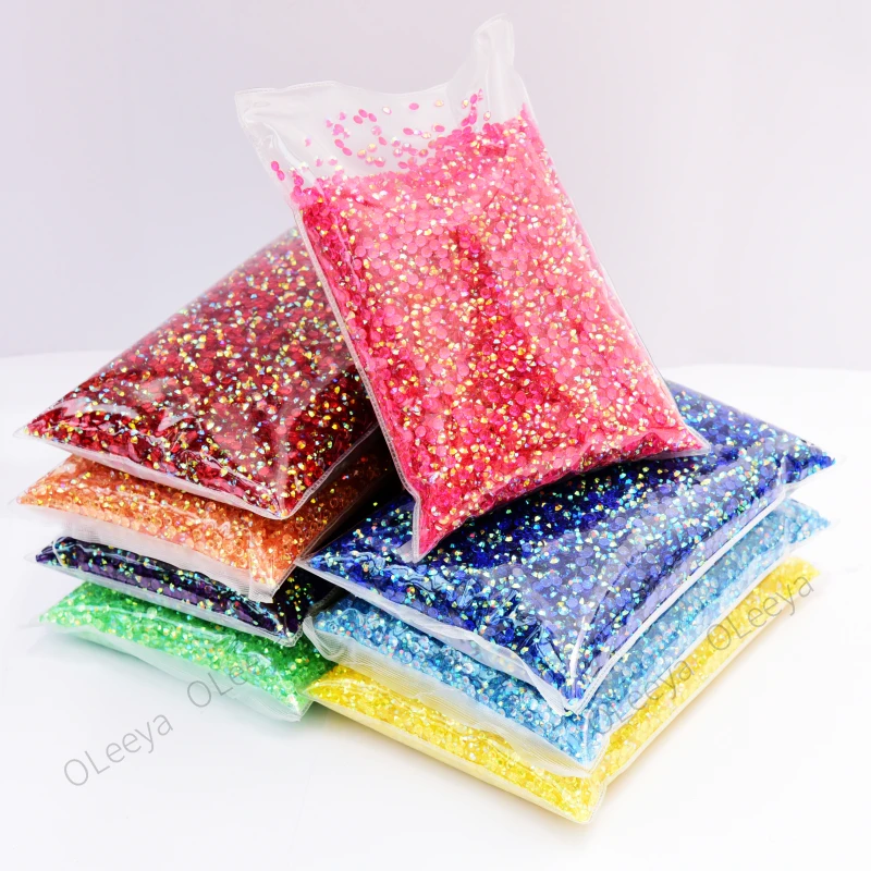 

Wholesale Flatback New Arrival TranspareAB Jelly Resin Non Hotfix Rhinestones in Bulk Package Nail Art Strass for Nail Wedding