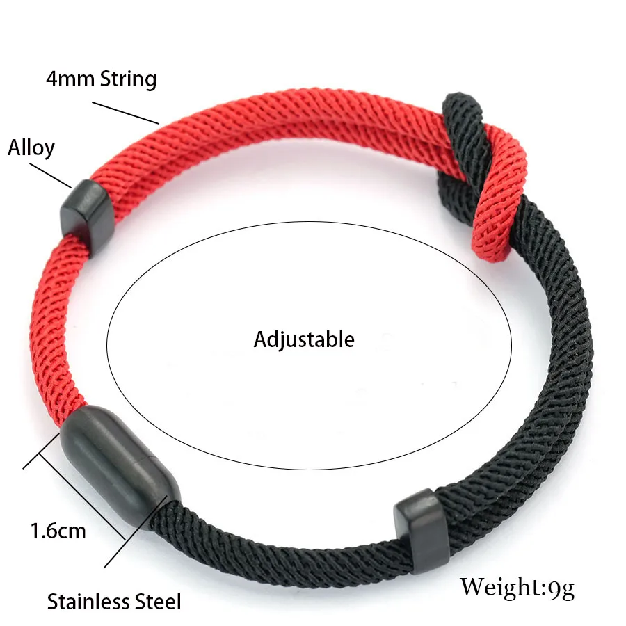 Stainless Steel Magnetic Bicolor Men String Bracelet