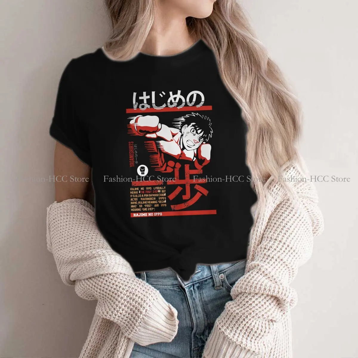 

Classic O Neck TShirt Hajime No Ippo KBG Funny Cotton Original Polyester T Shirt Women Tops Individuality