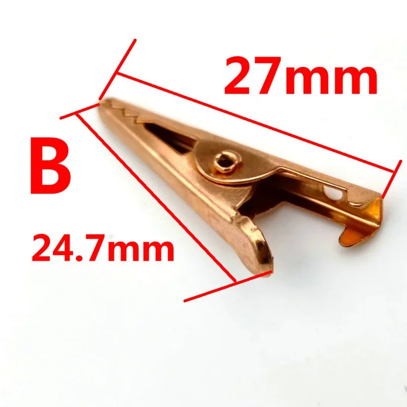 Brass Alligator Clip Clamp Test Probe 10PCS