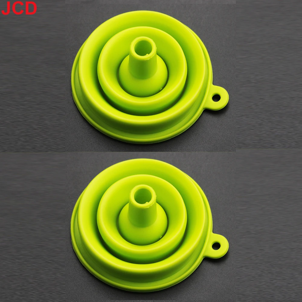 JCD 2 Parça Gıda Sınıfı Silikon Huni Seti, Katlanabilir Mutfak Alet Aksesuarları, Su Şişelerini Doldurmak İçin, Sıvı Transferi