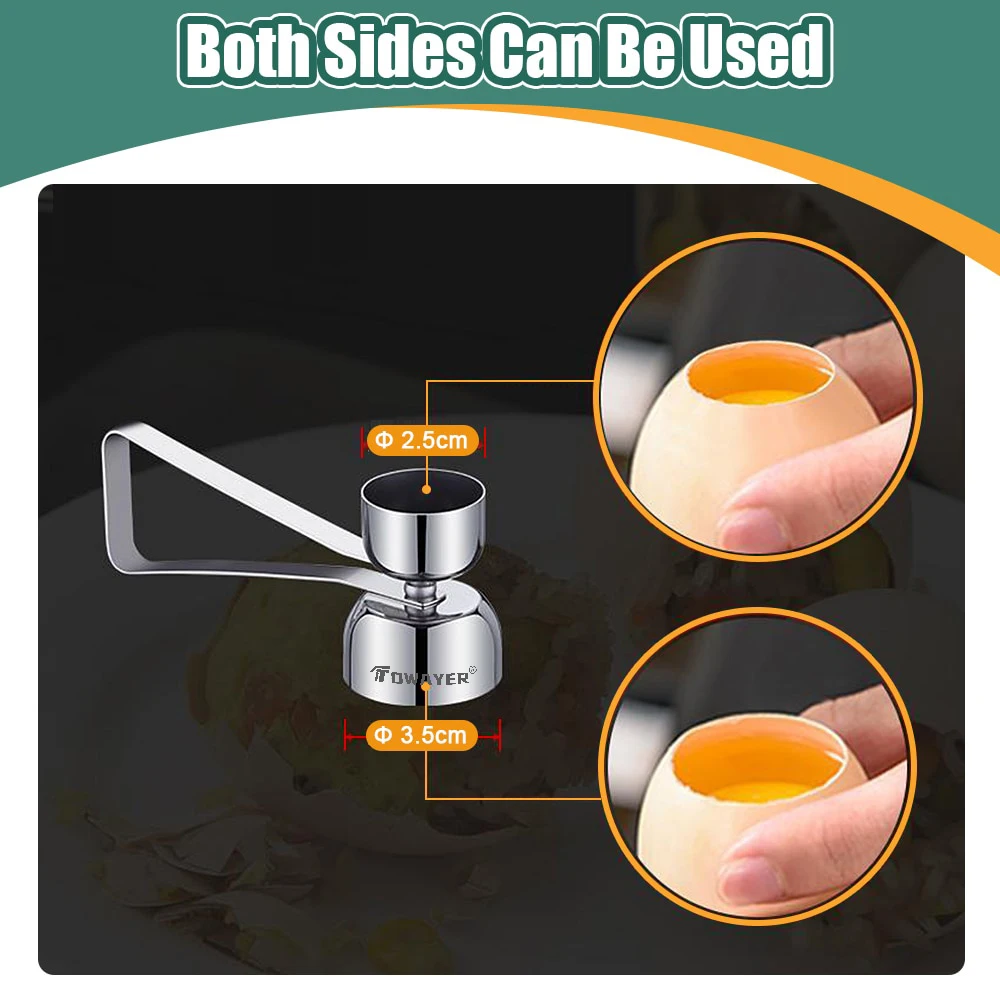 Egg Shell Scissors 304 Stainless Steel Egg Scissors Eggshell Opener Double Head Metal Boiled Egg Creative Gadgets Kitchen Cooking Accessories Tools