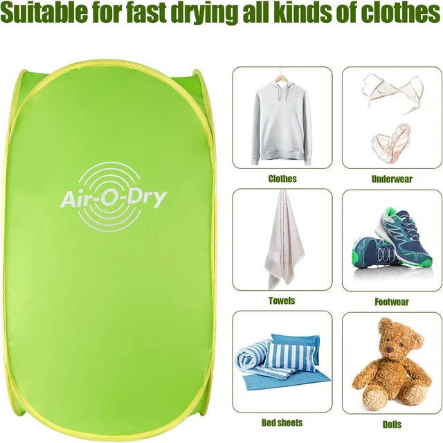 Portable Dryer for Apartments, 800W Portable Dryer for Clothes  Dryer Machine for Travel  Laundry 3