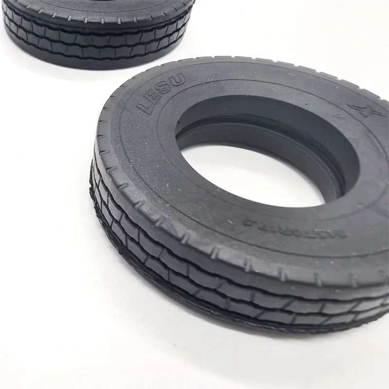 RC 1/14 1 Paar Kleine Reifen Durchmesser 58MM Hochwertige Gummireifen für Sattelauflieger DIY-Teile