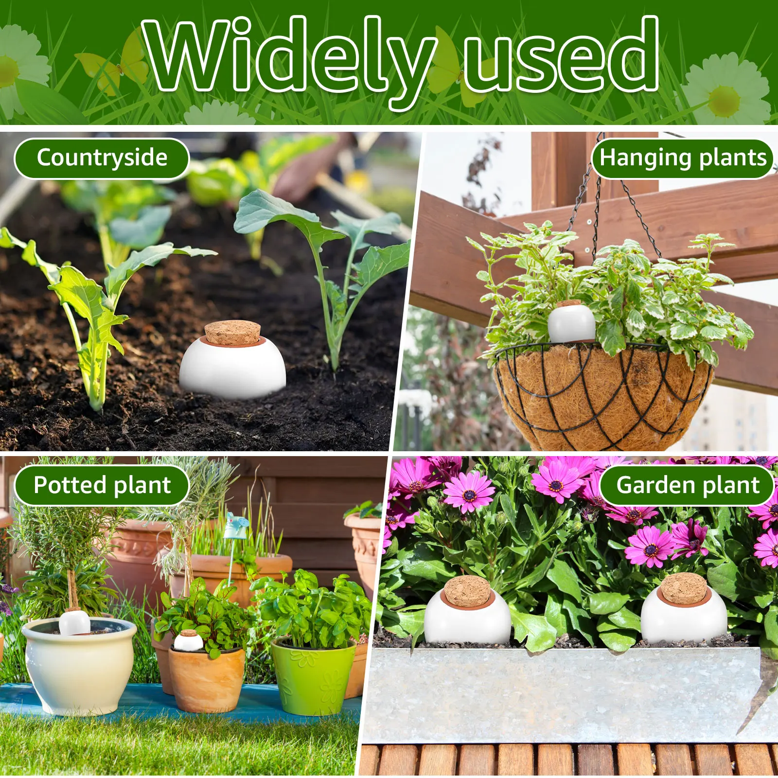 4-Piece Plant Self-Watering Globe with 320ml Capacity - Automatic Garden Watering Device