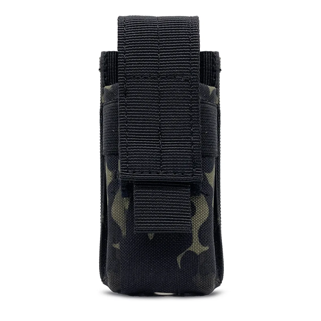 Taktische Molle-Taschenlampe-Tasche, Magazinhalter, Einzel-Magazintasche, Messerholster M5 EDC 9mm, Outdoor-Jagd-Gürteltasche – Detail 6