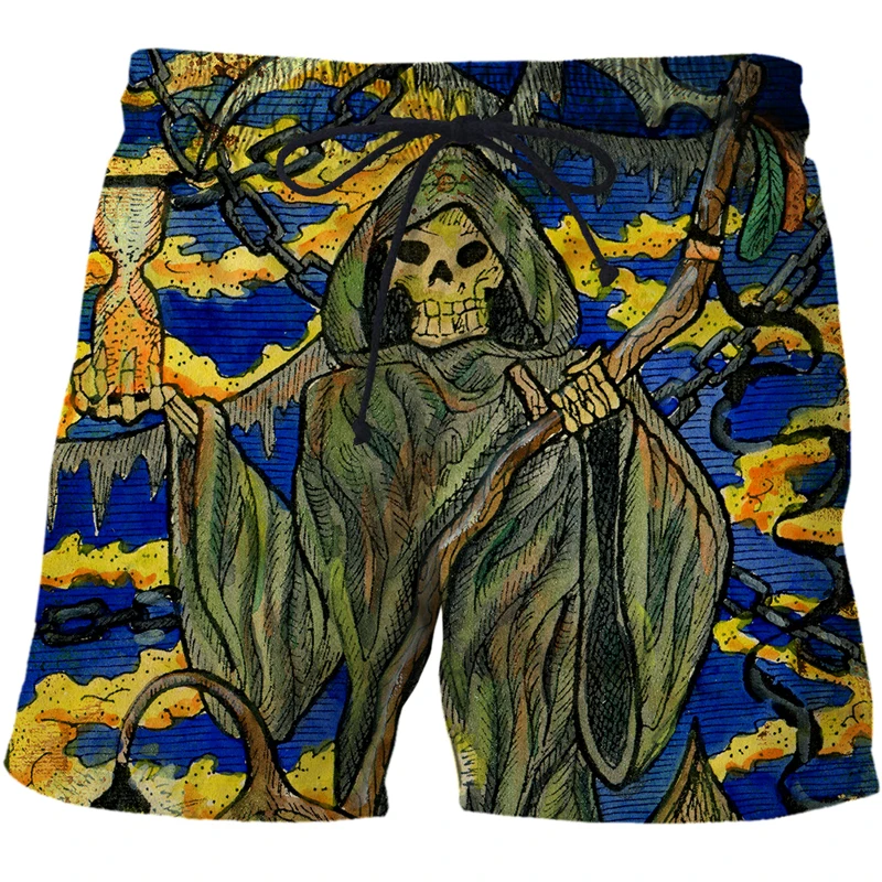 

2022 Newest Tarot art pattern Hot Harajuku Men's Summer Casual Shorts 3D Print Loose Beach Brand Shorts Drop Shipping shorts