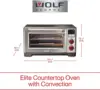 Gourmet Elite Digital Countertop Convection Toaster Oven with Temperature Probe, Stainless Steel and Red Knobs (WGCO150S) 3
