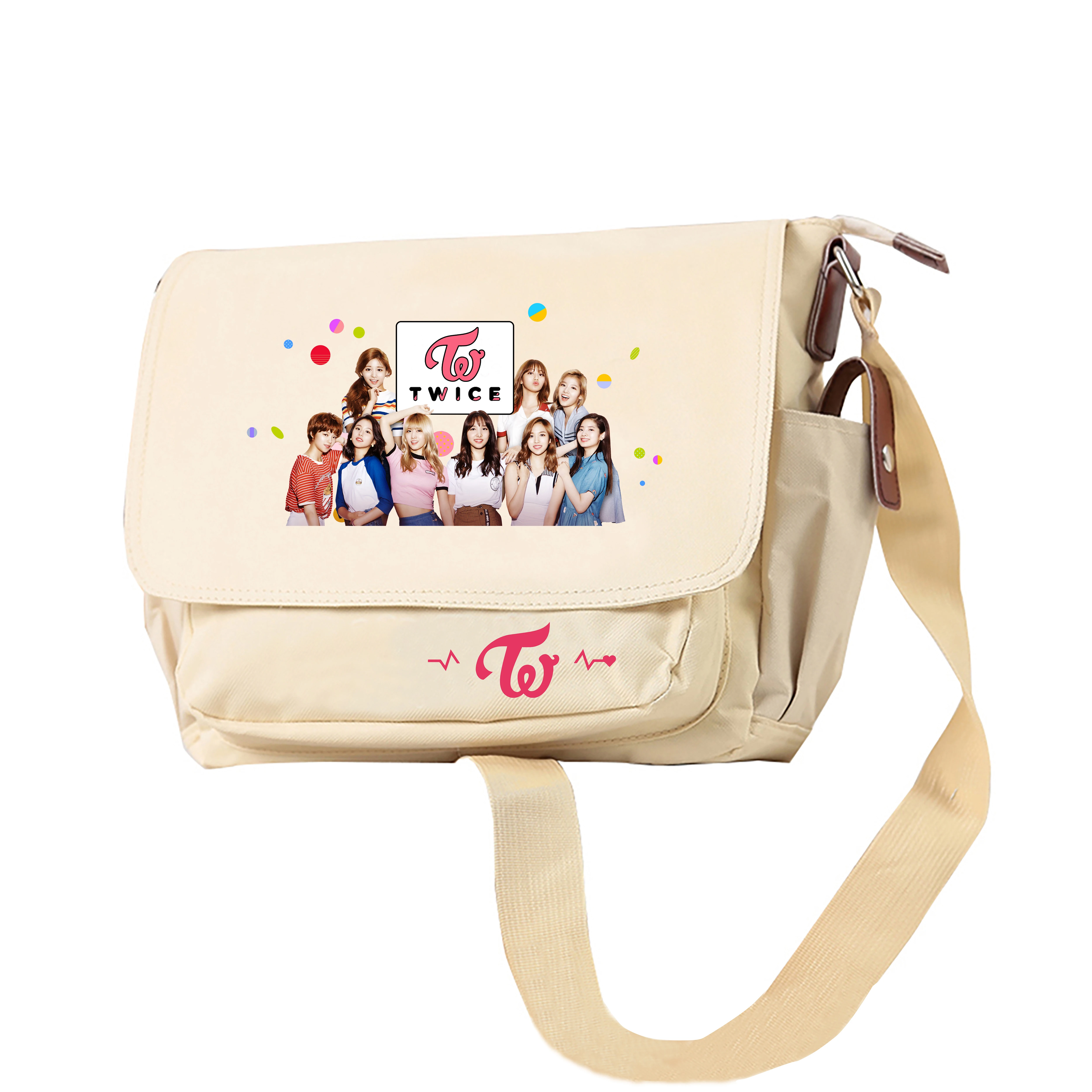 KPOP Twice Women Adjustable Shoulder Bags Cartoon School Bags