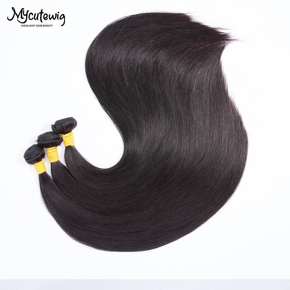 Straight 28 30 32Inch Remy Brazilian Tissage Hair Weave Human Hair Bundles Straight Hair Natural Color 100% Human Hair Extension