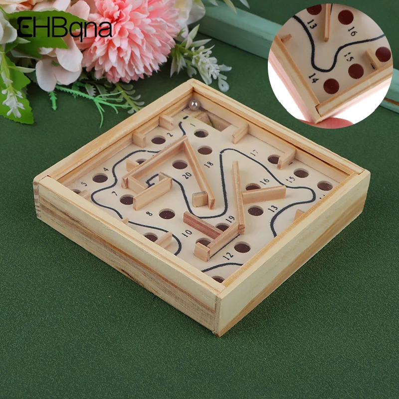

Montessori Wooden Toy Labyrinth Puzzle Board Game Rolling Toy Ball Maze Antistress Toy Balance Educational Toys For Children